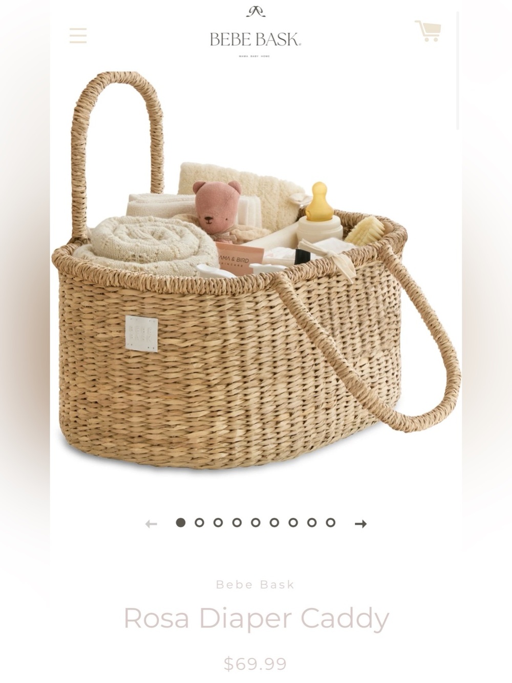 Bebe Bask Diaper Caddy